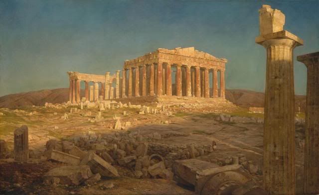 The Parthenon, 1871. Frederic Edwin Church (1826-1900). Oil on Canvas, 44 1/2 x 72 5/8 in. The Metropolitan Museum of Art, bequest of Maria DeWitt Jesup, from the collection of her husband, Morris K. Jesup, 1914.
