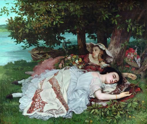 Ladies on the Banks of the Seine, 1856-57. Gustave Courbet (1819-1877). Oil on canvas, 68 1/2 x 81 1/8 in. Petit Palais, Musée des Beaux-Arts de la Ville de Paris.