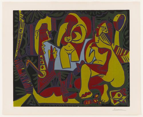 Luncheon on the Grass, After Manet, 1962. Pablo Picasso (1881-1973). Linoleum cut, composition: 20 15/16 x 25 1/4 in; sheet: 24 7/16 x 29 5/8 in. The Museum of Modern Art, Gift of Mr. and Mrs. Daniel Saidenberg, 2184.1967. ©2010 Estate of Pablo Picasso/Artists Rights Society (ARS), New York.