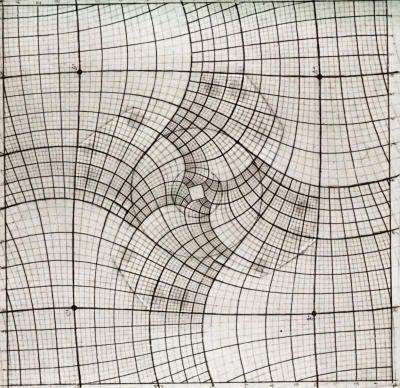 Escher's distorted grid for
