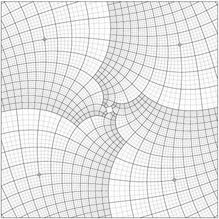 computer generated grid of