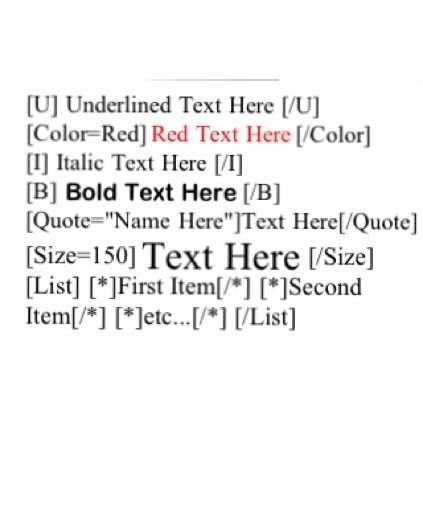 Bbcode Font Color List