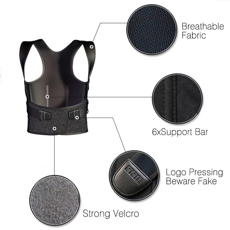New 3D Therapy Posture Corrector Back Shoulder Support Brace Straightener Unisex eBay