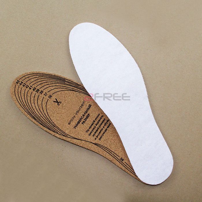 New Unisex 100 Natural Cork Healthy Insoles Shoe Inserts Odor Remover