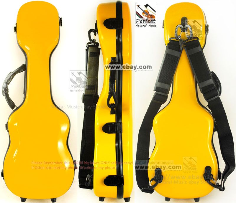 Beautiful Yellow Fiberglass 21" Soprano Ukulele Case High quality new