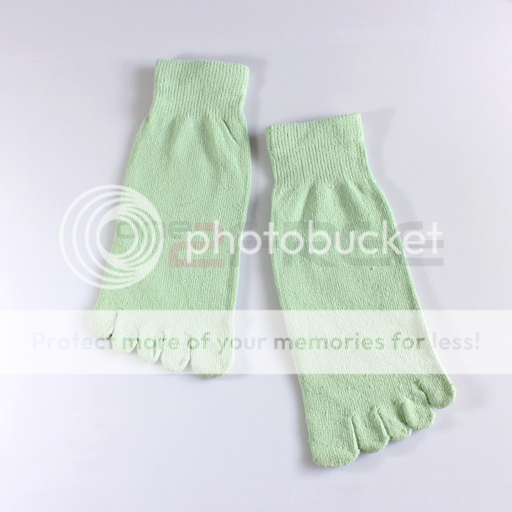 Women's New 1 Pair Oil Silk Antibacterial Health Five Finger Toe Foot Care Socks
