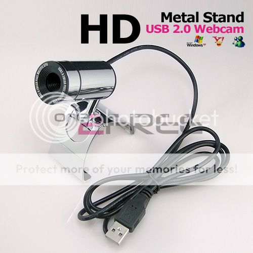 New PC Laptop USB 2.0 HD Flexible Metal Stand Webcam Video Camera Free 