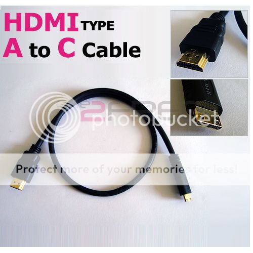 5FT HDMI Type A to Mini HDMI C v1.4b 1080P M/M Cable  