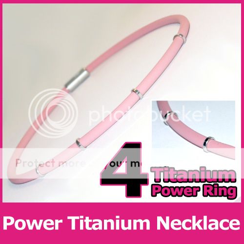 Power Titanium Necklace Balance Body Color U Pink Ti007  